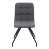 Bianca Megapap fabric dining chair in grey color with black metal leg 43x56x84cm.