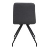 Bianca Megapap fabric dining chair in grey color with black metal leg 43x56x84cm.