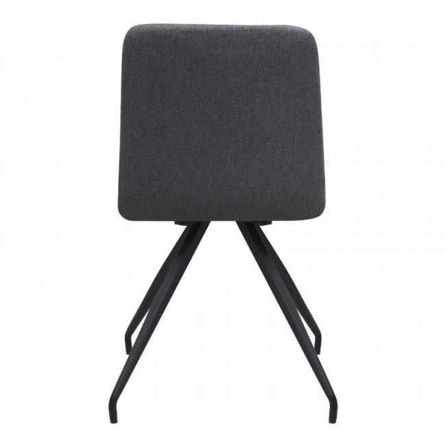 Bianca Megapap fabric dining chair in grey color with black metal leg 43x56x84cm.