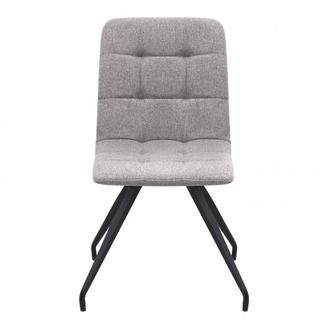 Bianca Megapap fabric dining chair in beige color with black metal leg 43x56x84cm.