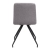 Bianca Megapap fabric dining chair in beige color with black metal leg 43x56x84cm.