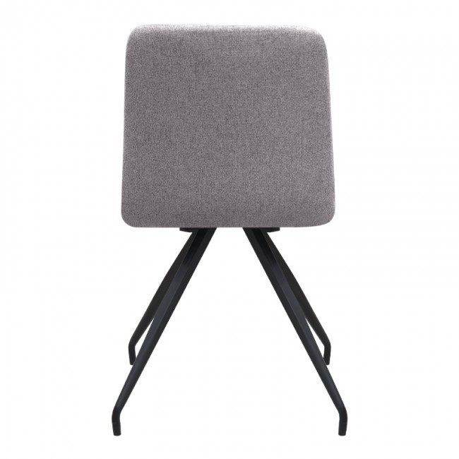Bianca Megapap fabric dining chair in beige color with black metal leg 43x56x84cm.
