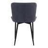 Καρέκλα τραπεζαρίας Chiara Megapap ανθρακί ύφασμα - μεταλλικό μαύρο πόδι 48x58x81εκ.