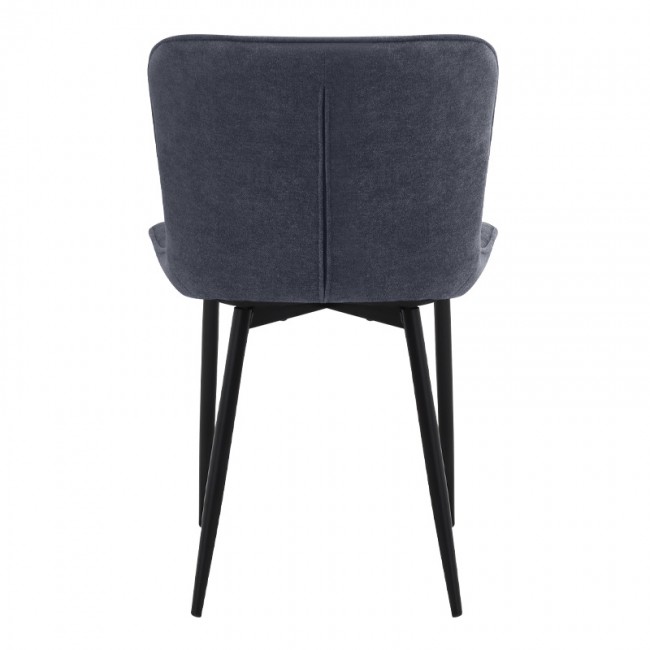 Καρέκλα τραπεζαρίας Chiara Megapap ανθρακί ύφασμα - μεταλλικό μαύρο πόδι 48x58x81εκ.