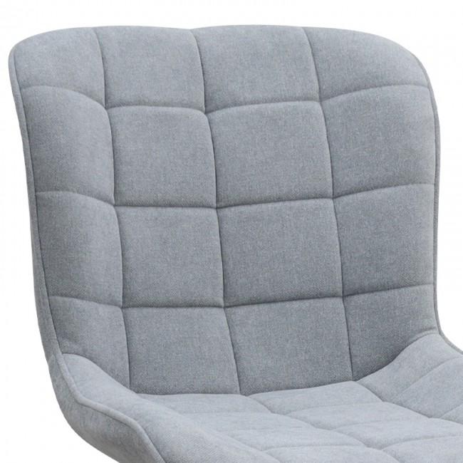 Καρέκλα τραπεζαρίας Chiara Megapap γκρι ύφασμα - μεταλλικό μαύρο πόδι 48x58x81εκ.