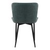 Καρέκλα τραπεζαρίας Chiara Megapap πράσινο ύφασμα - μεταλλικό μαύρο πόδι 48x58x81εκ.
