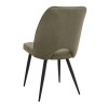 Christy Megapap fabric dining chair in olive color with black metal leg 47x59x90cm.