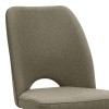Christy Megapap fabric dining chair in olive color with black metal leg 47x59x90cm.