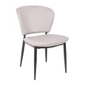 DIMA Chair Metal Black Paint/Pu Grey-Beige