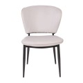 DIMA Chair Metal Black Paint/Pu Grey-Beige