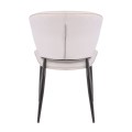 DIMA Chair Metal Black Paint/Pu Grey-Beige