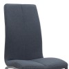 Fina Megapap fabric dining chair in anthracite color with black metal leg 43x58x95cm.