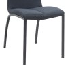 Fina Megapap fabric dining chair in anthracite color with black metal leg 43x58x95cm.