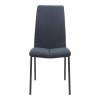 Fina Megapap fabric dining chair in anthracite color with black metal leg 43x58x95cm.