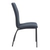 Fina Megapap fabric dining chair in anthracite color with black metal leg 43x58x95cm.