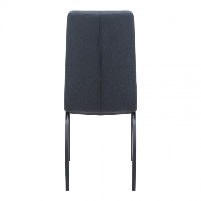 Fina Megapap fabric dining chair in anthracite color with black metal leg 43x58x95cm.