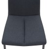 Fina Megapap fabric dining chair in anthracite color with black metal leg 43x58x95cm.