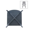 Firenze Megapap fabric dining chair in grey color with black metal legs 51x60x81cm.