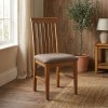 Francis Megapap dining chair in solid beech wood walnut color 48x42x96cm.