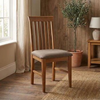 Francis Megapap dining chair in solid beech wood walnut color 48x42x96cm.