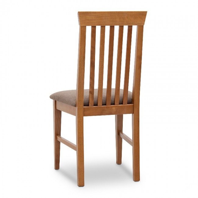 Francis Megapap dining chair in solid beech wood walnut color 48x42x96cm.