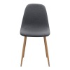 Iris Megapap fabric dining chair in grey color with oak metal leg 43x50x85cm.