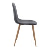 Iris Megapap fabric dining chair in grey color with oak metal leg 43x50x85cm.