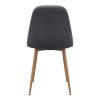 Iris Megapap fabric dining chair in grey color with oak metal leg 43x50x85cm.