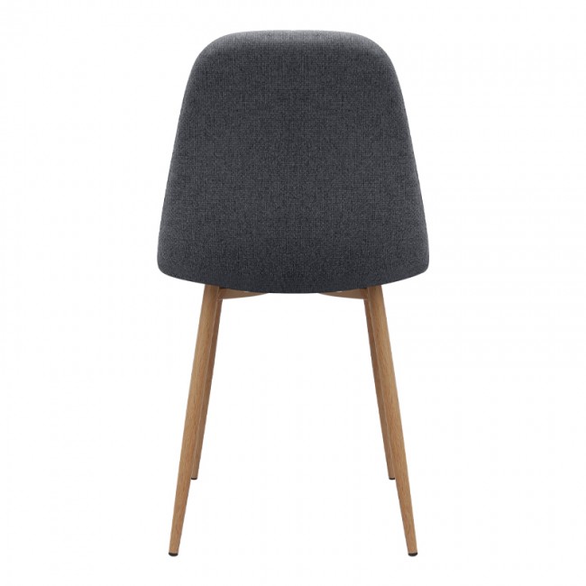 Iris Megapap fabric dining chair in grey color with oak metal leg 43x50x85cm.