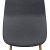Iris Megapap fabric dining chair in grey color with oak metal leg 43x50x85cm.