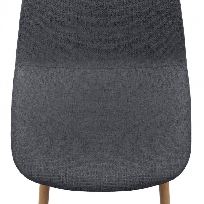 Iris Megapap fabric dining chair in grey color with oak metal leg 43x50x85cm.