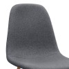 Iris Megapap fabric dining chair in grey color with oak metal leg 43x50x85cm.