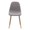Iris Megapap fabric dining chair in beige color with oak metal leg 43x50x85cm.