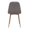 Iris Megapap fabric dining chair in beige color with oak metal leg 43x50x85cm.