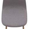 Iris Megapap fabric dining chair in beige color with oak metal leg 43x50x85cm.