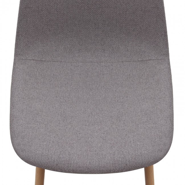 Iris Megapap fabric dining chair in beige color with oak metal leg 43x50x85cm.