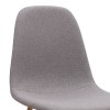 Iris Megapap fabric dining chair in beige color with oak metal leg 43x50x85cm.