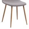 Iris Megapap fabric dining chair in beige color with oak metal leg 43x50x85cm.