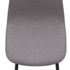 Iris Megapap fabric dining chair in beige color with black metal leg 43x50x85cm.