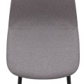 Iris Megapap fabric dining chair in beige color with black metal leg 43x50x85cm.
