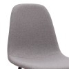 Iris Megapap fabric dining chair in beige color with black metal leg 43x50x85cm.