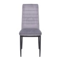 JETTA Chair Grey Velure Fabric (Black paint)