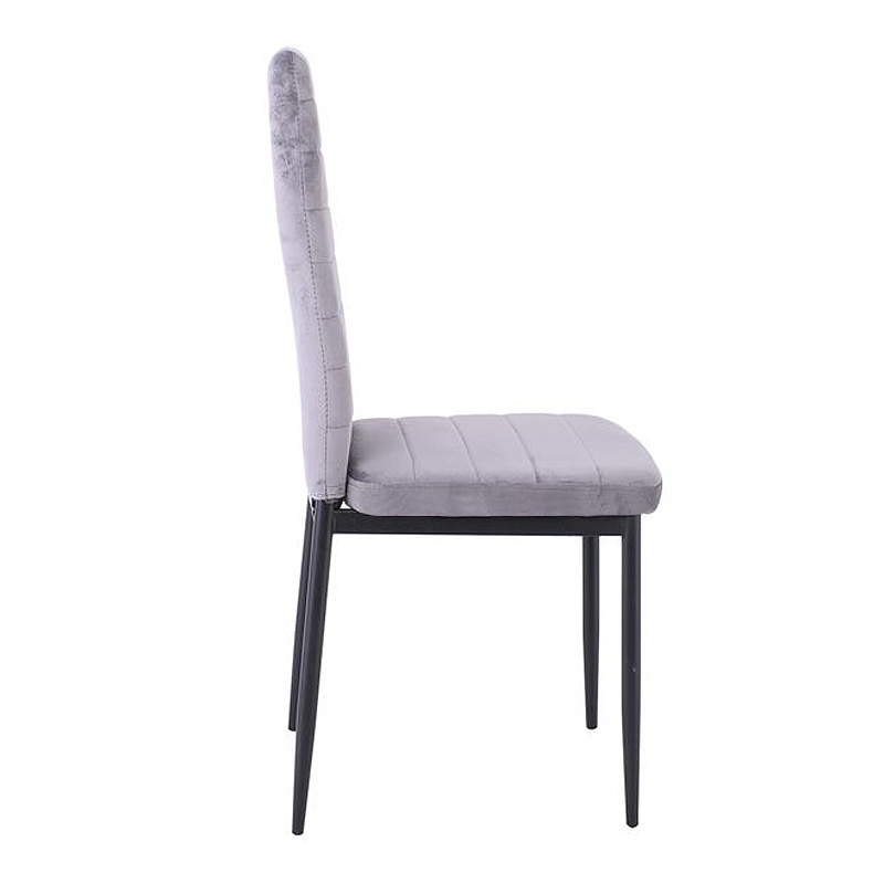 JETTA Chair Grey Velure Fabric (Black paint)