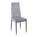 JETTA Chair Full K/D Velure Grey Fabric (Black paint)