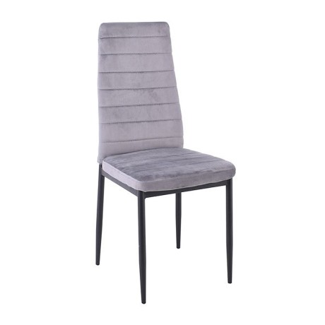 JETTA Chair Full K/D Velure Grey Fabric (Black paint)