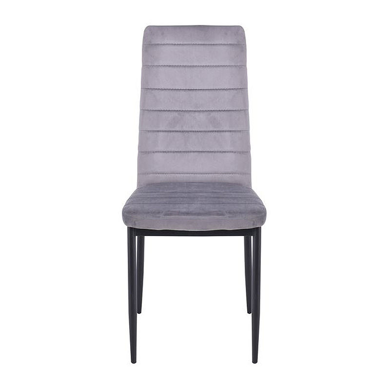 JETTA Chair Full K/D Velure Grey Fabric (Black paint)