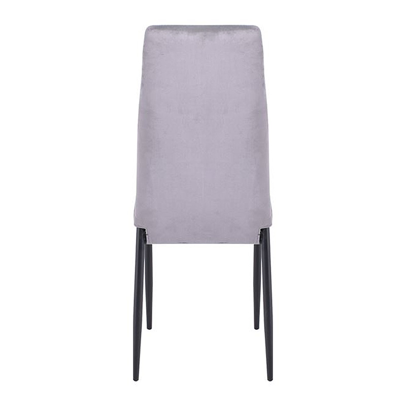 JETTA Chair Full K/D Velure Grey Fabric (Black paint)