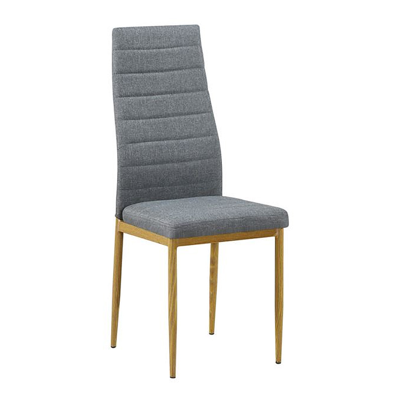 JETTA Chair Grey Fabric (Natural Wood Grain Metal)