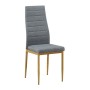 JETTA Chair Grey Fabric (Natural Wood Grain Metal)