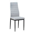 JETTA Chair Light Grey Fabric (Black paint)